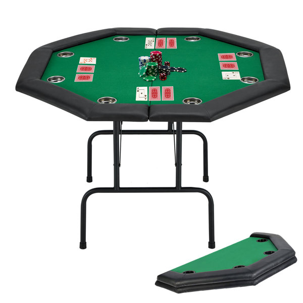 AVAWING Game Poker Table W/Stainless Steel Cup Holder Casino Leisure